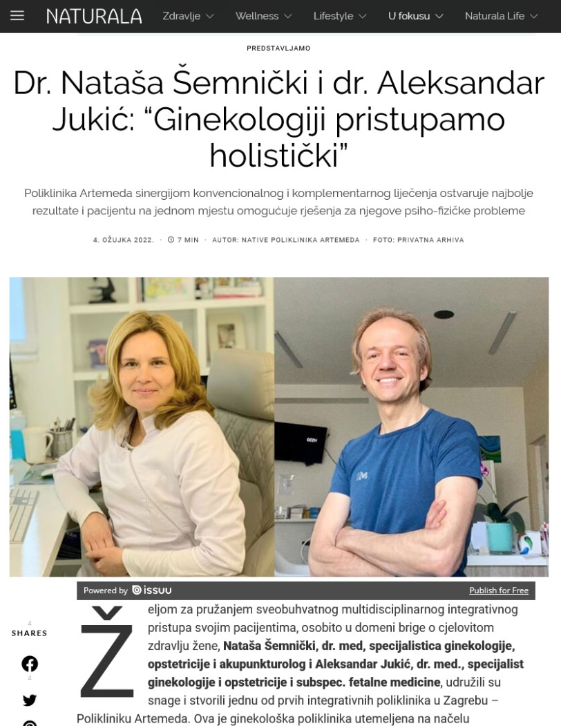 Dr. Nataša Šemnički i dr. Aleksandar Jukić: “Ginekologiji pristupamo holistički”